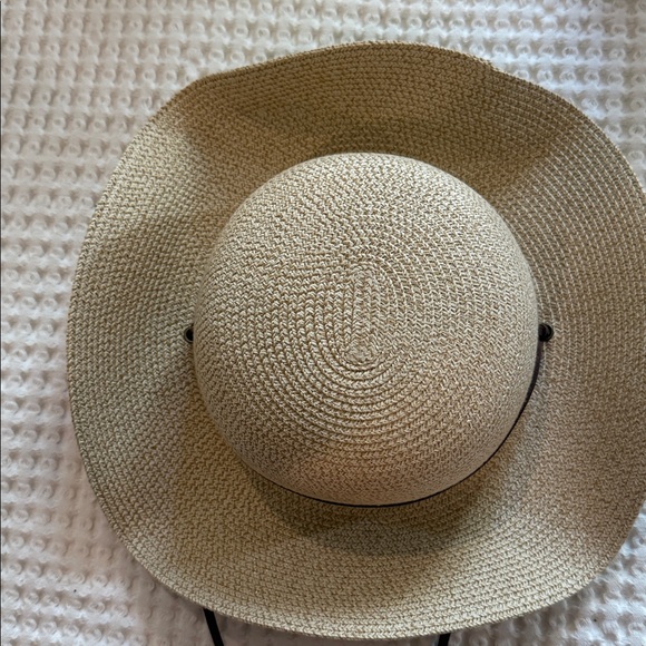 Furtalk tan straw hat with brown leather strap - Picture 3 of 12